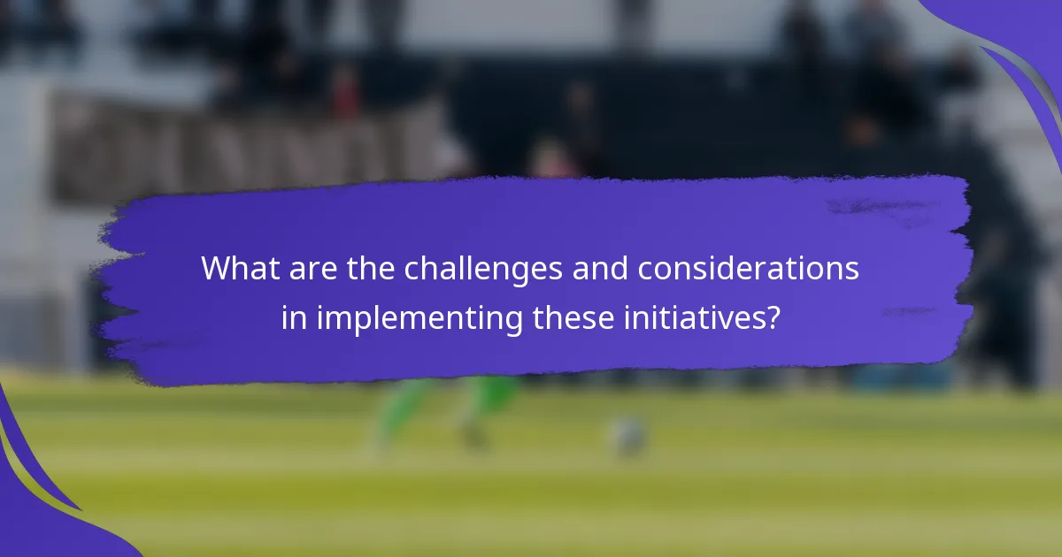 What are the challenges and considerations in implementing these initiatives?