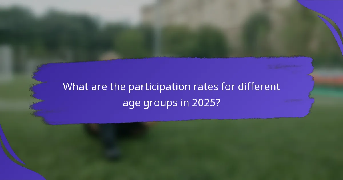 What are the participation rates for different age groups in 2025?